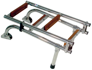 Allpa NIRO Badeleiter, 1+2-mit Teakholz Stufen 3 Allpa NIRO Badeleiter, 1+2-mit Teakholz Stufen