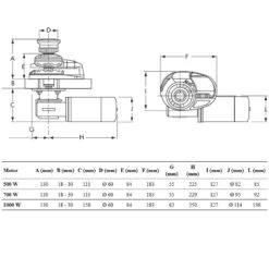 Lofrans Ankerwinde X1 500W 12V Ohne Spill 6mm Kettennuss -Boot Und Teile 48