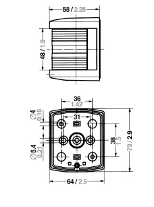 Aqua Signal Hecklaterne Serie 25 Schwarz