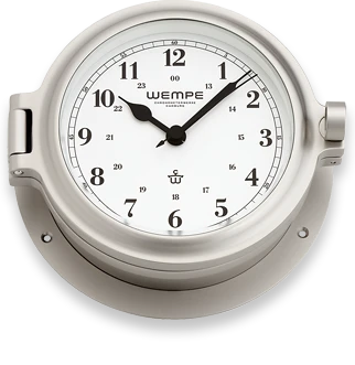 Wempe Cup Nickel Bullaugenuhr Arab. 3 Wempe Cup Nickel Bullaugenuhr Arab.