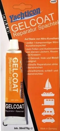 Yachticon Gelcoat Reparatur Spachtel Weiß 70 G