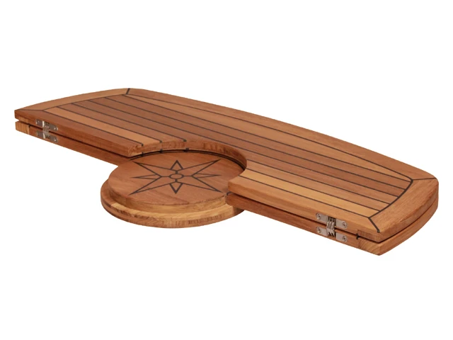 Eude Teak Tischplatte Klappbar 61 X 94cm 4 Eude Teak Tischplatte Klappbar 61 X 94cm – Bild 2