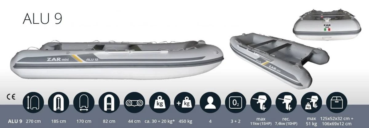 ZAR Mini ALU 9 Schlauchboot 6 ZAR Mini ALU 9 Schlauchboot – Bild 4