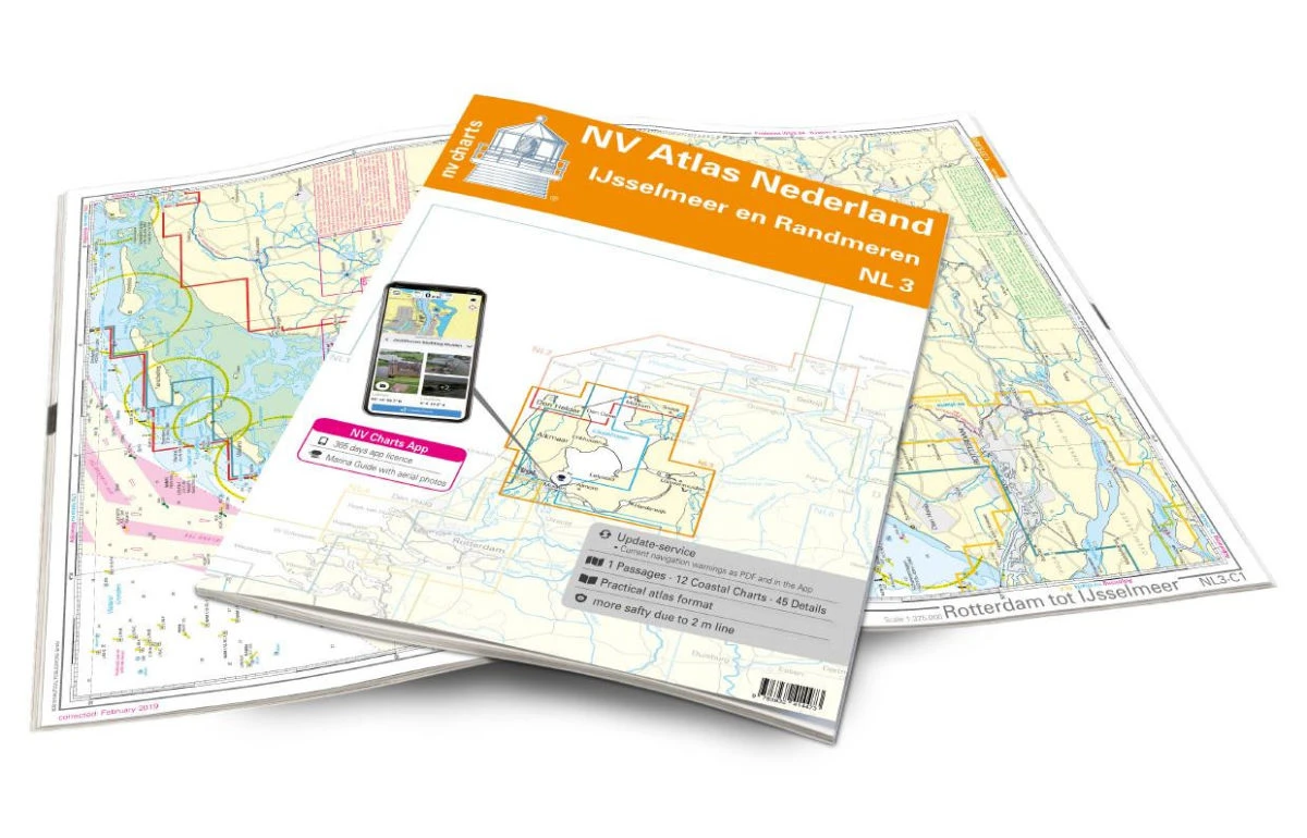 Nautische Veröffentlichung Atlas NL3 - Ijsselmeer En Randmeeren - Mit App Karten Zum Sofort Download! 3 Nautische Veröffentlichung Atlas NL3 - Ijsselmeer En Randmeeren - Mit App Karten Zum Sofort Download!