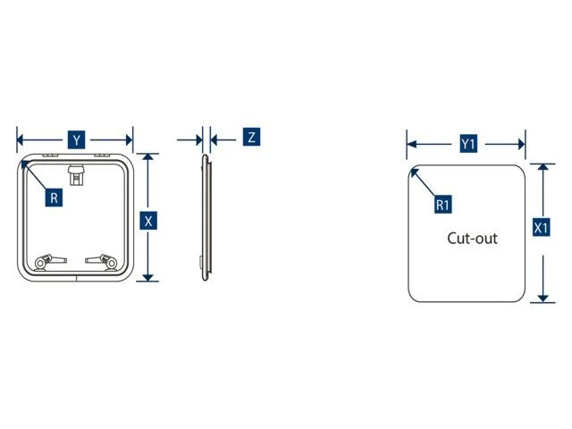 Lewmar Medium Profile Luke Größe 70 698 X 698 Mm 5 Lewmar Medium Profile Luke Größe 70 698 X 698 Mm – Bild 3