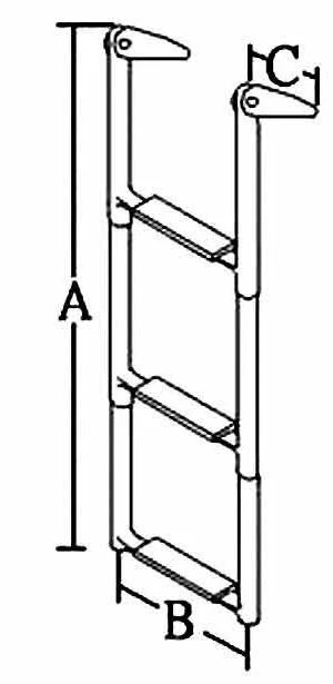 Allpa Teleskop-Badeleiter, 3 Stufen - Edelstahl Rostfrei 4 Allpa Teleskop-Badeleiter, 3 Stufen - Edelstahl Rostfrei – Bild 2