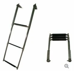 Allpa Teleskop-Badeleiter, 3 Stufen - Edelstahl Rostfrei